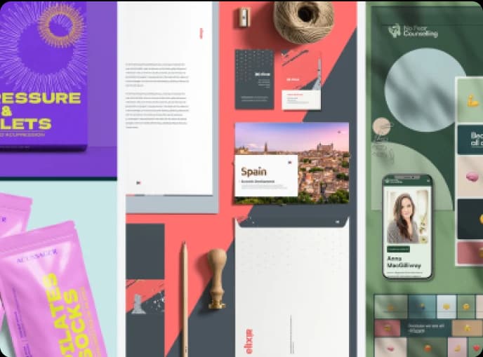 Brand identity and graphic design work arranged as a campaign